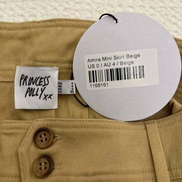 Princess Polly - Beige Mini Skirt - Picture 2 of 2